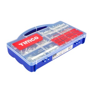 TIMCO Twin-Threaded Silver Woodscrews Tray - 1,140pcs