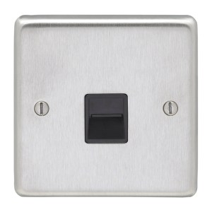 EUROLITEĀ® Stainless steel Telephone Master - Satin Stainless Steel (Black)