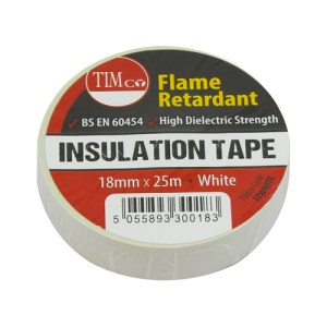 TIMCO PVC Insulation Tape White - 25m x 18mm