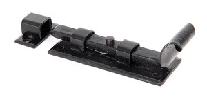 FROM THE ANVILĀ® Black 4" Straight Door Bolt