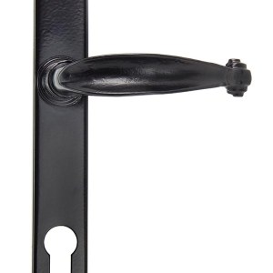 FROM THE ANVILĀ® Black Cottage Slimline Lever Espag. Lock Set