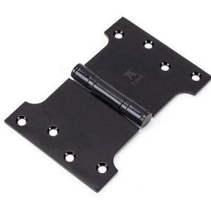 FROM THE ANVILĀ® Black 4" x 4" x 6" Parliament Hinge (pair) ss