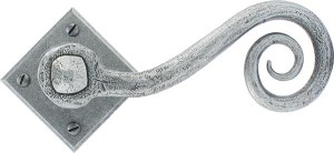 FROM THE ANVILĀ® Pewter Monkeytail Lever on Rose Set (Diamond)