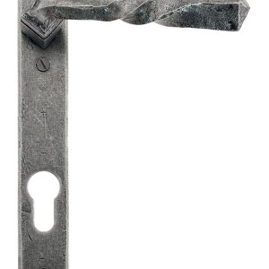 FROM THE ANVILĀ® Pewter Narrow Lever Espag. Lock Set