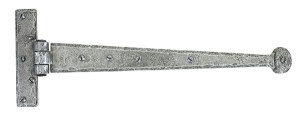 FROM THE ANVILĀ® Pewter 15" Penny End T Hinge (pair)