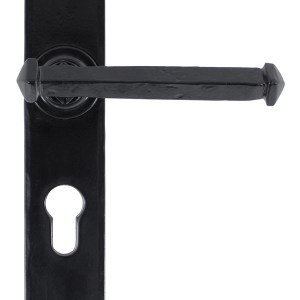 FROM THE ANVILĀ® Black Tudor Lever Euro Lock Set