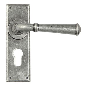 FROM THE ANVILĀ® Pewter Regency Lever Euro Lock Set