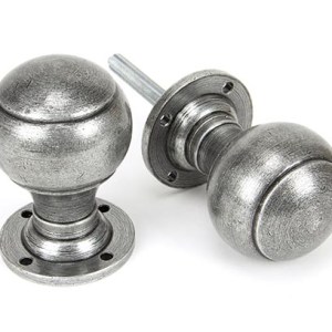 FROM THE ANVILĀ® Pewter Regency Mortice/Rim Knob Set