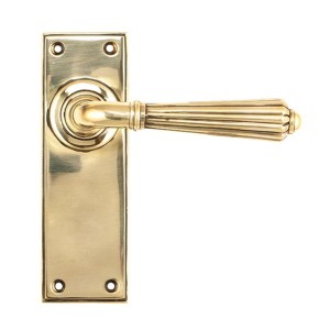 FROM THE ANVIL® Aged Brass Hinton Lever Latch Set