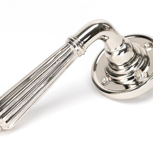 FROM THE ANVILĀ® Polished Nickel Hinton Lever on Rose Set