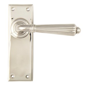 FROM THE ANVIL® Polished Nickel Hinton Lever Latch Set