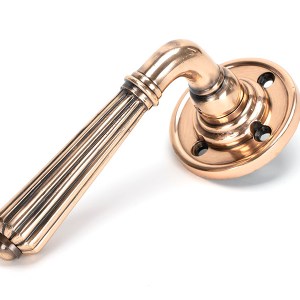 FROM THE ANVILĀ® Polished Bronze Hinton Lever on Rose Set