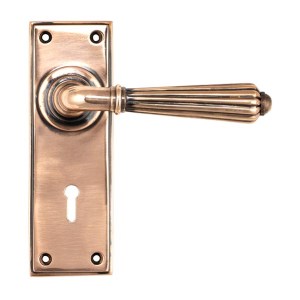 FROM THE ANVIL® Polished Bronze Hinton Lever Lock Set