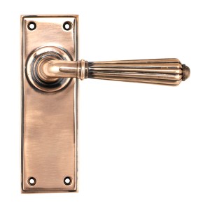 FROM THE ANVIL® Polished Bronze Hinton Lever Latch Set