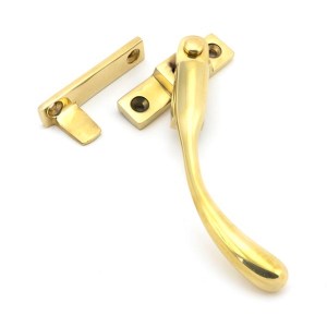 FROM THE ANVILĀ® Polished Brass Night-Vent Locking Peardrop Fastener - RH