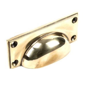 FROM THE ANVILĀ® Aged Brass Art Deco Drawer Pull