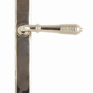 FROM THE ANVILĀ® Polished Nickel Reeded Slimline Lever Latch Set