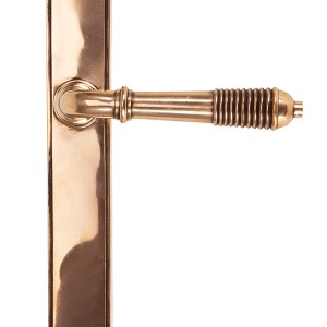 FROM THE ANVILĀ® Polished Bronze Reeded Slimline Lever Latch Set