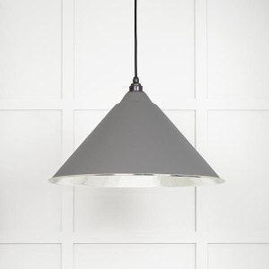 FROM THE ANVILĀ® Hammered Nickel Hockley Pendant in Bluff