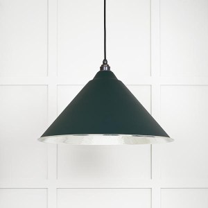 FROM THE ANVILĀ® Hammered Nickel Hockley Pendant in Dingle
