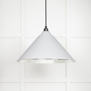 FROM THE ANVILĀ® Hammered Nickel Hockley Pendant in Flock