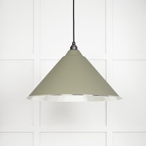 FROM THE ANVILĀ® Hammered Nickel Hockley Pendant in Tump
