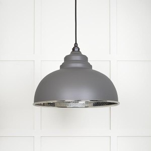 FROM THE ANVILĀ® Hammered Nickel Harborne Pendant in Bluff