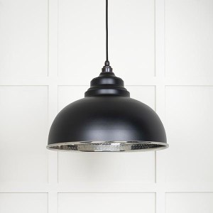 FROM THE ANVILĀ® Hammered Nickel Harborne Pendant in Elan Black