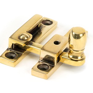 FROM THE ANVILĀ® Aged Brass Mushroom Quadrant Fastener - Narrow