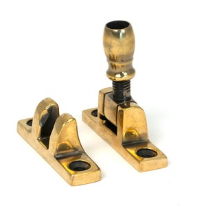 FROM THE ANVILĀ® Aged Brass Mushroom Brighton Fastener - Narrow (Square)