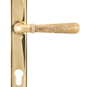 FROM THE ANVILĀ® Aged Brass Hammered Newbury Slimline Espag. Lock Set
