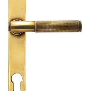 FROM THE ANVILĀ® Aged Brass Brompton Slimline Lever Espag. Lock Set