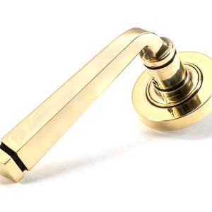 FROM THE ANVILĀ® Aged Brass Avon Round Lever on Rose Set (Plain)