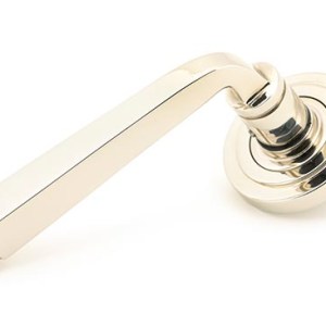 FROM THE ANVILĀ® Polished Nickel Avon Round Lever on Rose Set (Art Deco)