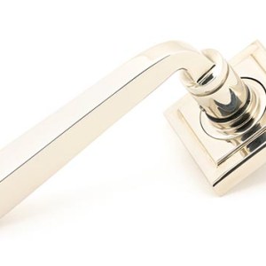 FROM THE ANVILĀ® Polished Nickel Avon Round Lever on Rose Set (Square)