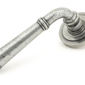 FROM THE ANVILĀ® Pewter Regency Lever on Rose Set (Art Deco)