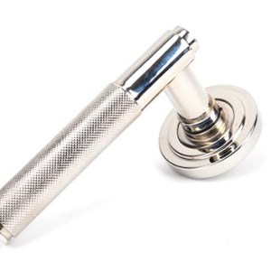 FROM THE ANVILĀ® Polished Nickel Brompton Lever on Rose Set (Art Deco)