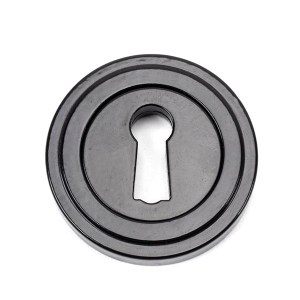 FROM THE ANVILĀ® Black Round Escutcheon (Art Deco)