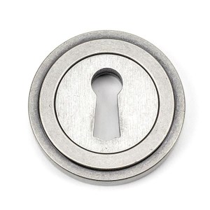 FROM THE ANVILĀ® Pewter Round Escutcheon (Art Deco)