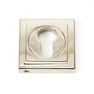 FROM THE ANVILĀ® Polished Nickel Round Euro Escutcheon (Square)