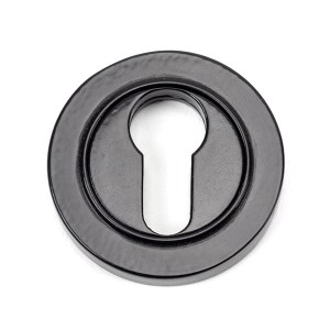 FROM THE ANVILĀ® Black Round Euro Escutcheon (Plain)