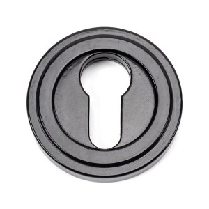 FROM THE ANVILĀ® Black Round Euro Escutcheon (Art Deco)