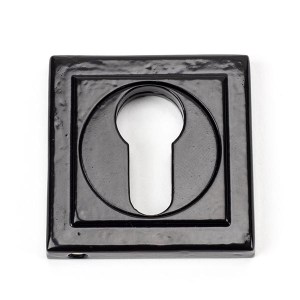 FROM THE ANVILĀ® Black Round Euro Escutcheon (Square)