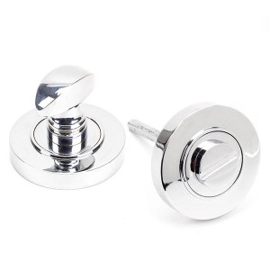 FROM THE ANVILĀ® Polished Chrome Round Thumbturn Set (Plain)