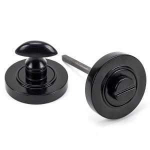 FROM THE ANVILĀ® Black Round Thumbturn Set (Plain)