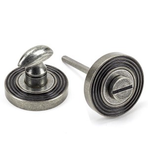 FROM THE ANVILĀ® Pewter Round Thumbturn Set (Beehive)