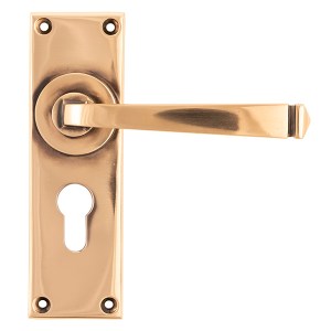 FROM THE ANVILĀ® Polished Bronze Avon Lever Euro Lock Set