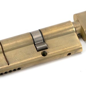 FROM THE ANVILĀ® Aged Brass 35T/45 5pin Euro Cylinder/Thumbturn