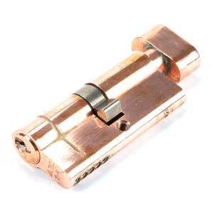 FROM THE ANVILĀ® Polished Bronze 35/35 5pin Euro Cylinder/Thumbturn KA
