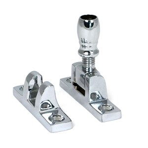 FROM THE ANVILĀ® Polished Chrome Mushroom Brighton Fastener - Narrow (Square)